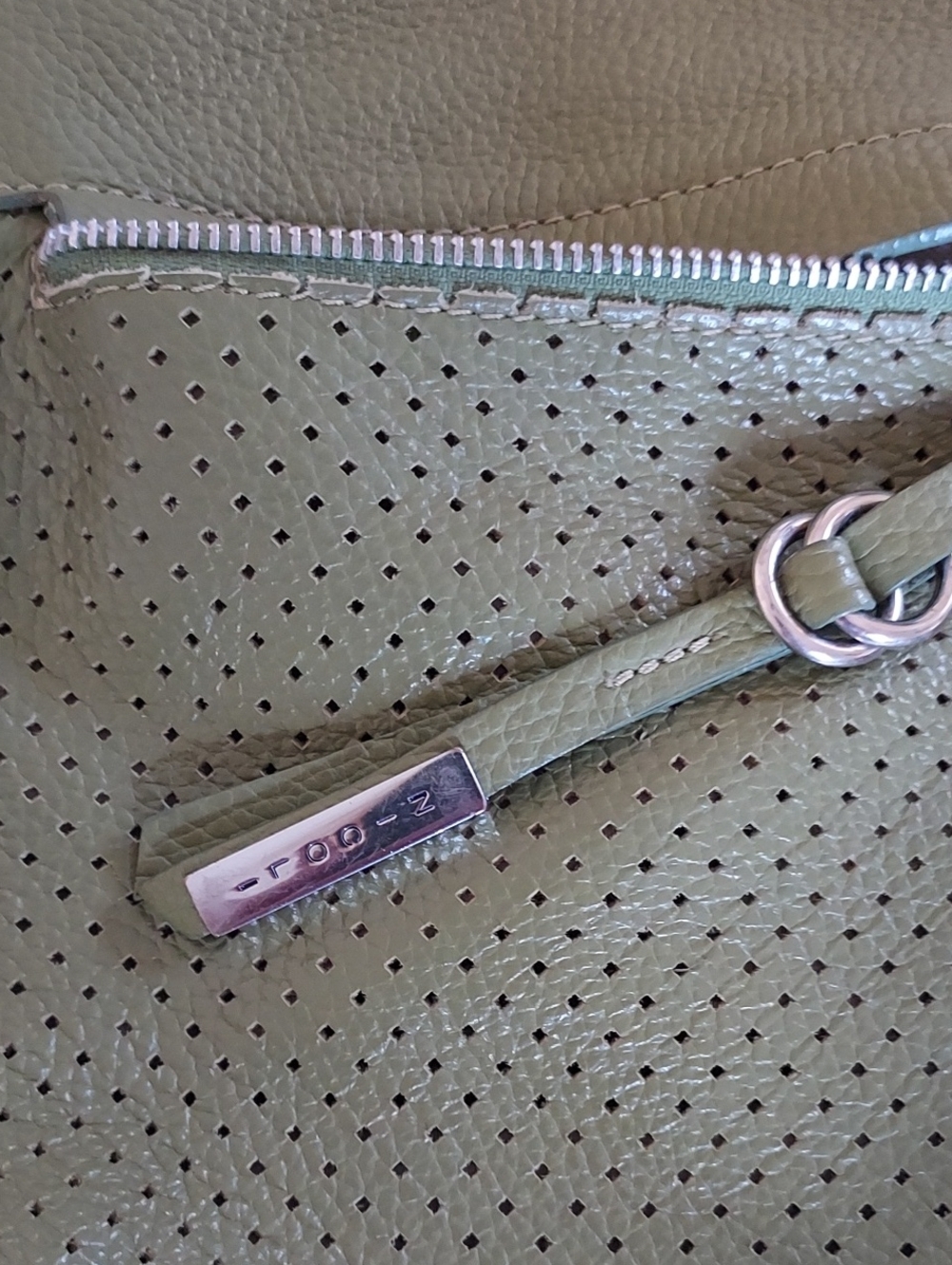Italian Leather Green Crossbody - Picture 8 of 10